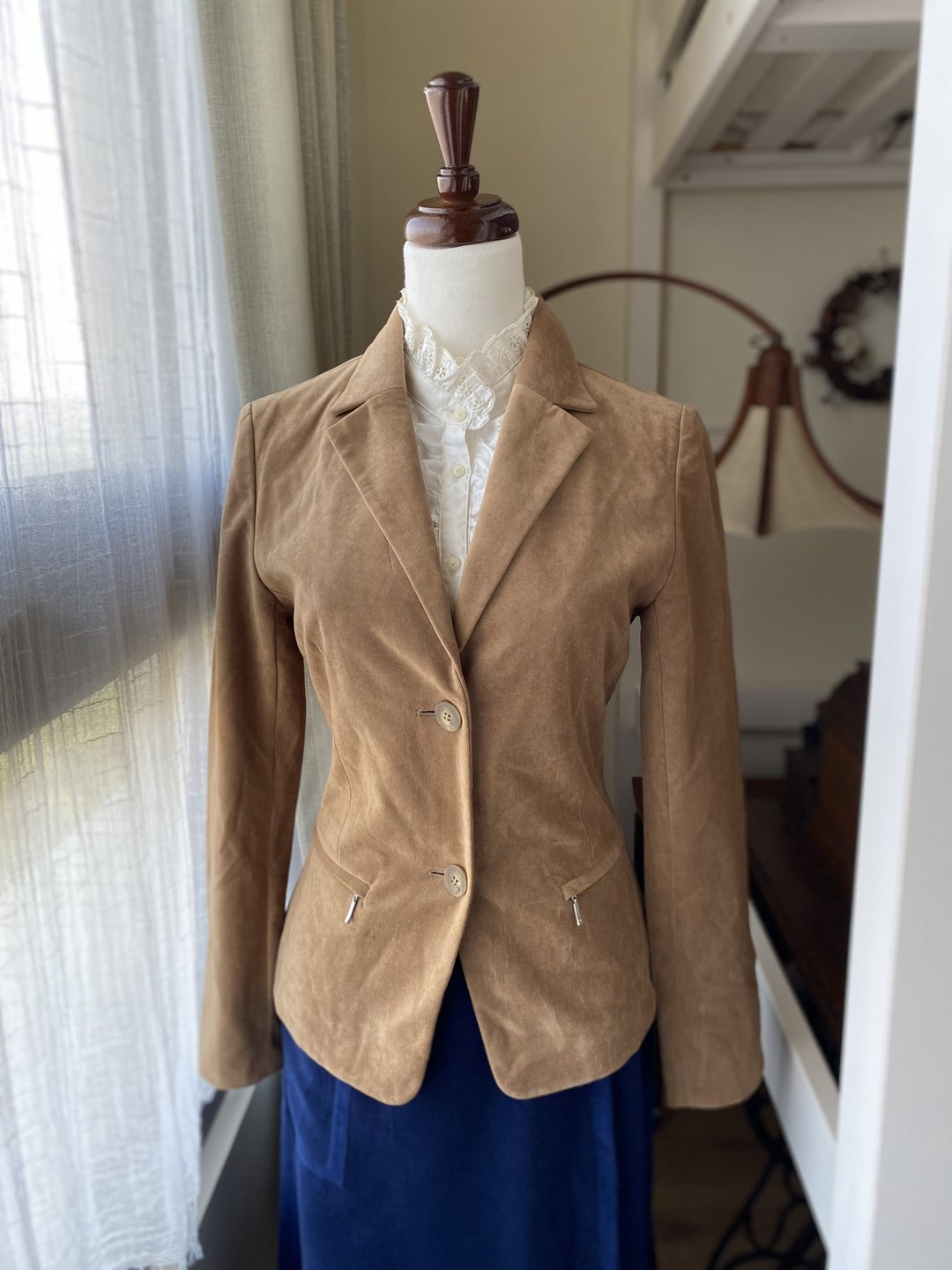 极度修身驼色古着西服外套 - 女装西装外套/风衣 - 其他材质 卡其色