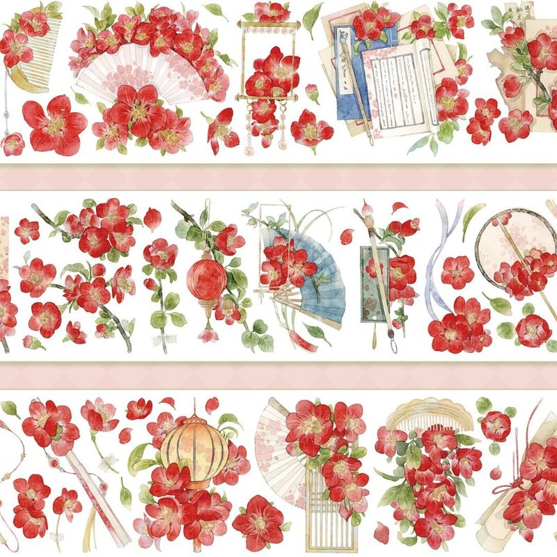 踏枝 貝殼光/重油 和紙 PET 膠帶 10米卷 - 纸胶带 - 其他材质 