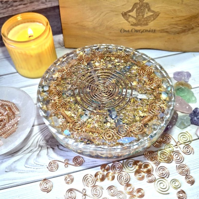 六芒星托罗斯挠场奥刚充电盘 - 摆饰 - 水晶 蓝色