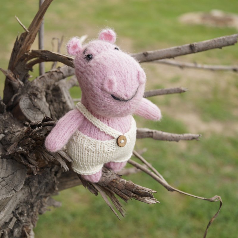 ROUND! Hippopotamus toy knitting pattern in shorts, PDF. - 编织/刺绣/羊毛毡/裁缝 - 其他材质 