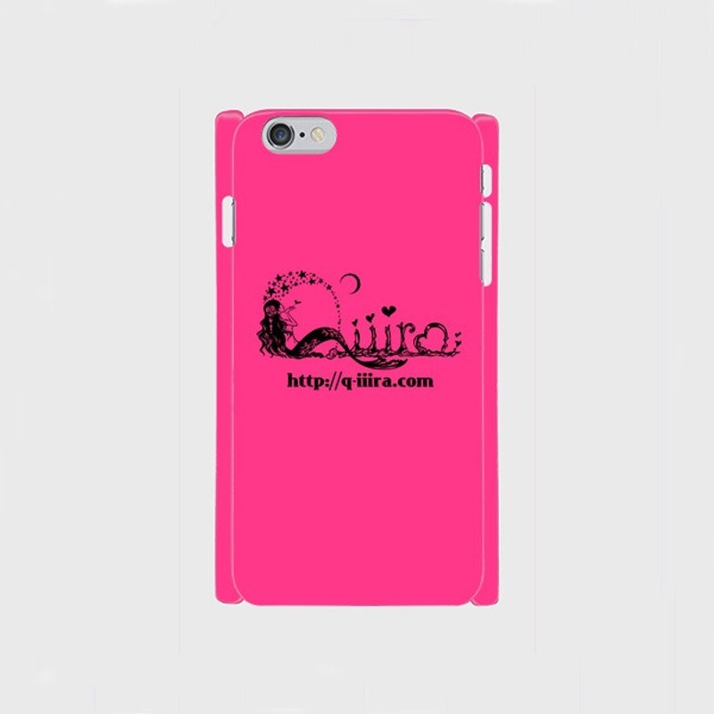 Q'iiira iPhone case ★ Magenta ★ Mermaid logo pattern ★ Compatible with each model - 手机壳/手机套 - 塑料 粉红色