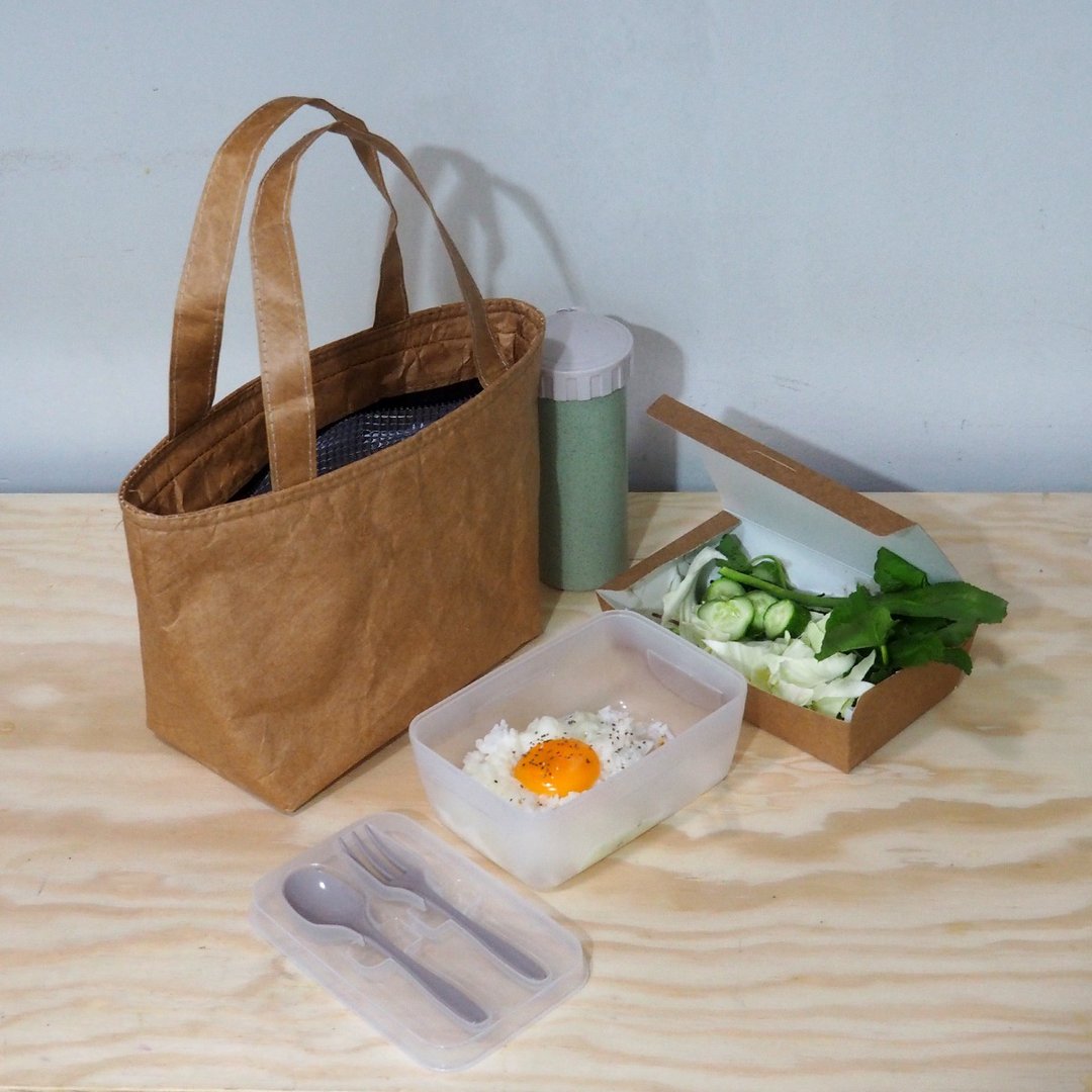 保溫保冷袋 / 冷/熱食 / 便當袋 保溫袋防水紙材料 1项 Kantan - 便当盒/饭盒 - 防水材质 咖啡色