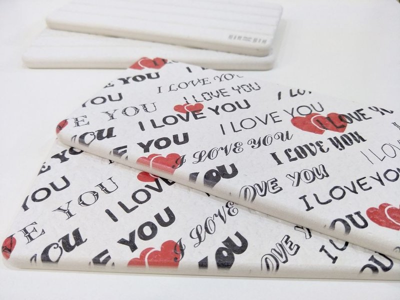 【MBM】万用吸水圭藻土巧拼板(情人节限定组4入) - 厨房用具 - 其他材质 粉红色