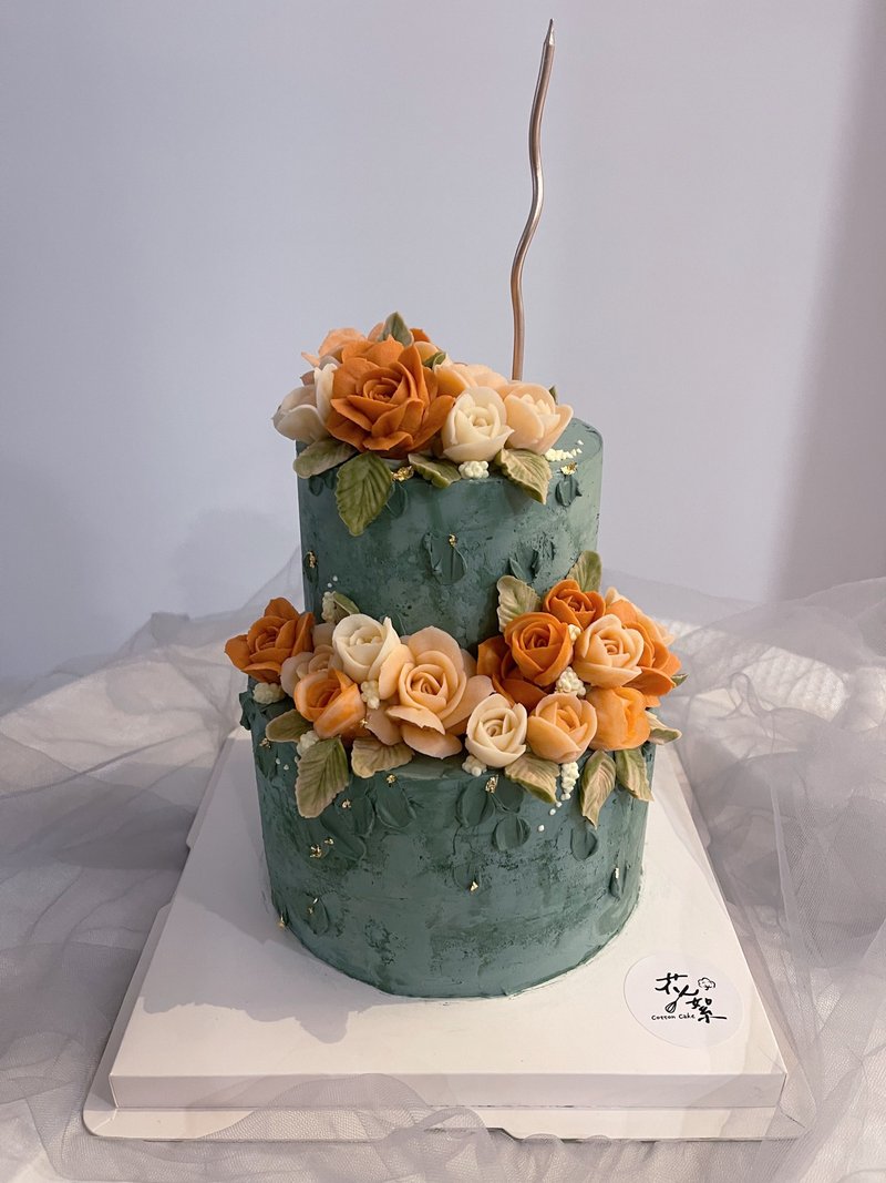 【定制化】双层裱花蛋糕。限自取 - 蛋糕/甜点 - 新鲜食材 