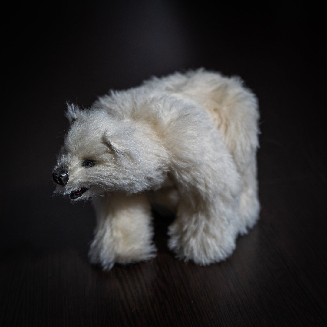 Polar Teddy Bear - Stuffed Animal - Realistic Mohair Teddy Bear - 玩偶/公仔 - 其他材质 白色
