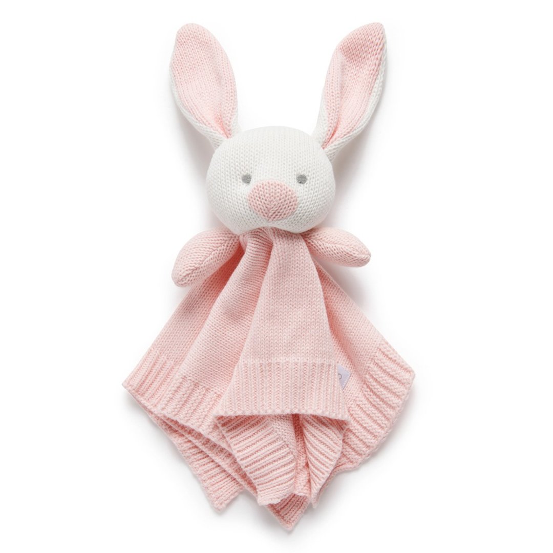 澳洲Purebaby 婴儿安抚巾/宝宝安抚玩具 粉红兔 - 玩具/玩偶 - 棉 粉红色