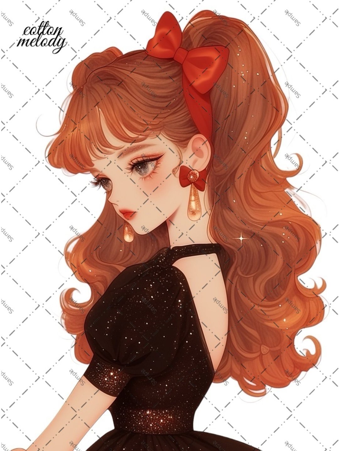 original sticker no.1893 人物贴纸 原创贴纸 原创人物贴纸 装饰贴纸 cotton melody - 贴纸 - 纸 