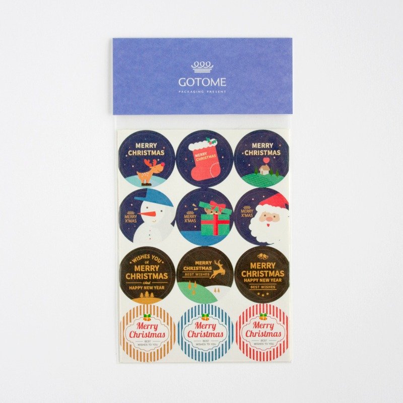 圣诞贴纸 24入| 圣诞礼物圣诞卡片包装材料 | - 贴纸 - 纸 