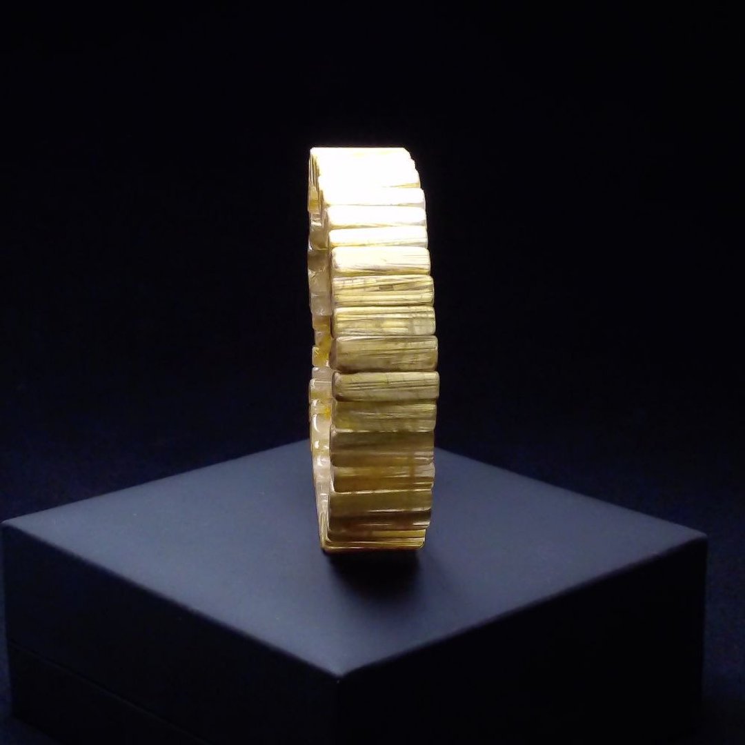 财运满盈 顶级满版钛晶手排 宽: 16mm 手链 QBR-00104 - 手链/手环 - 水晶 