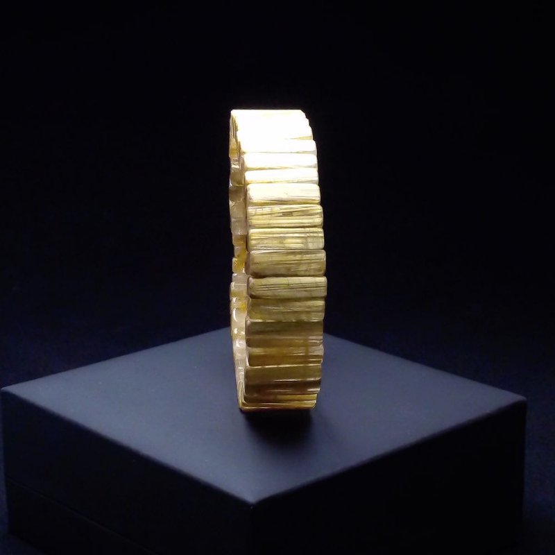 财运满盈 顶级满版钛晶手排 宽: 16mm 手链 QBR-00104 - 手链/手环 - 水晶 