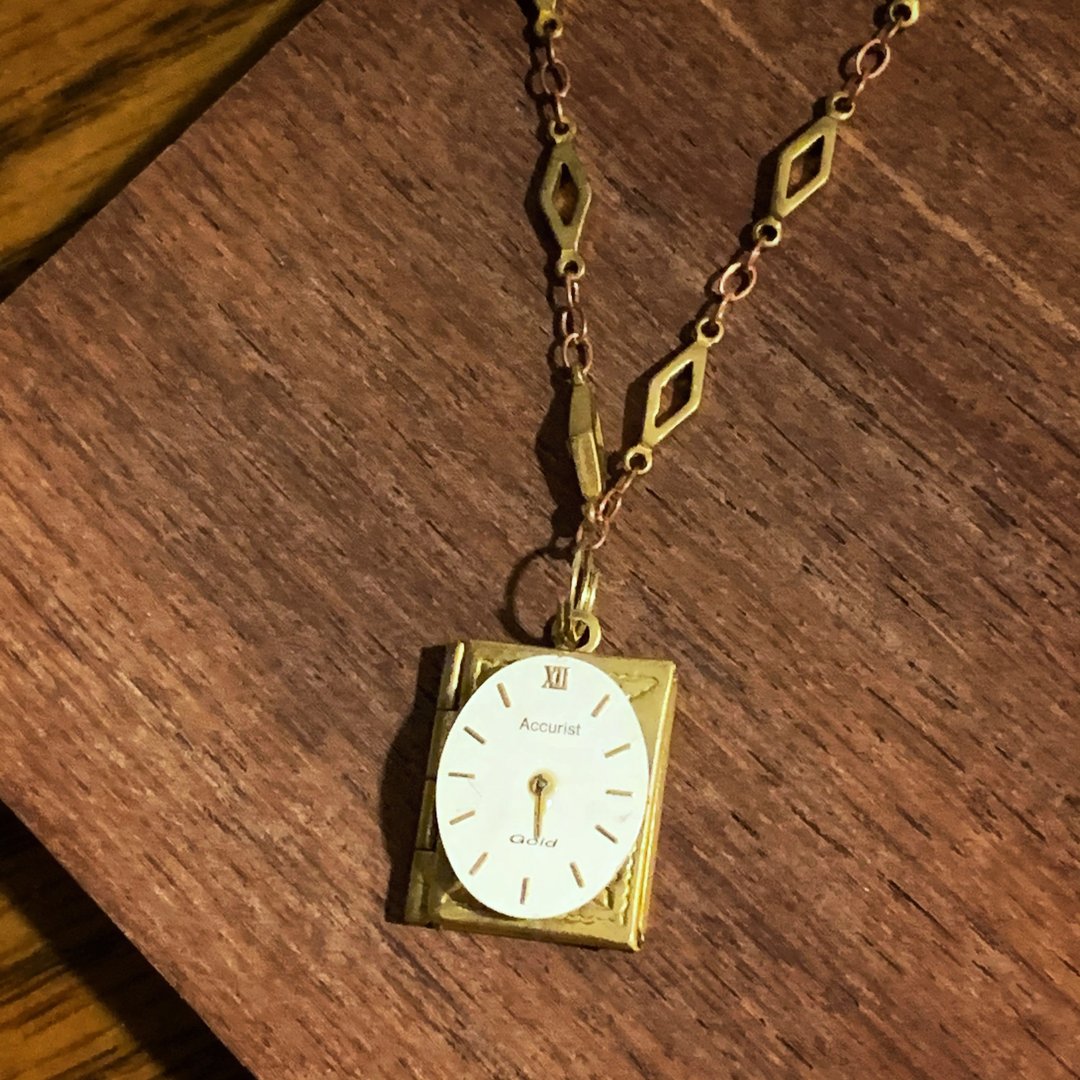 1970s vintage 相盒面板项链 - 项链 - 其他金属 金色