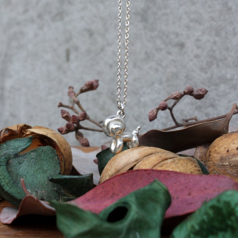 气球狗狗 【小贵宾】 - 手工纯银项链 - 项链 - 纯银 