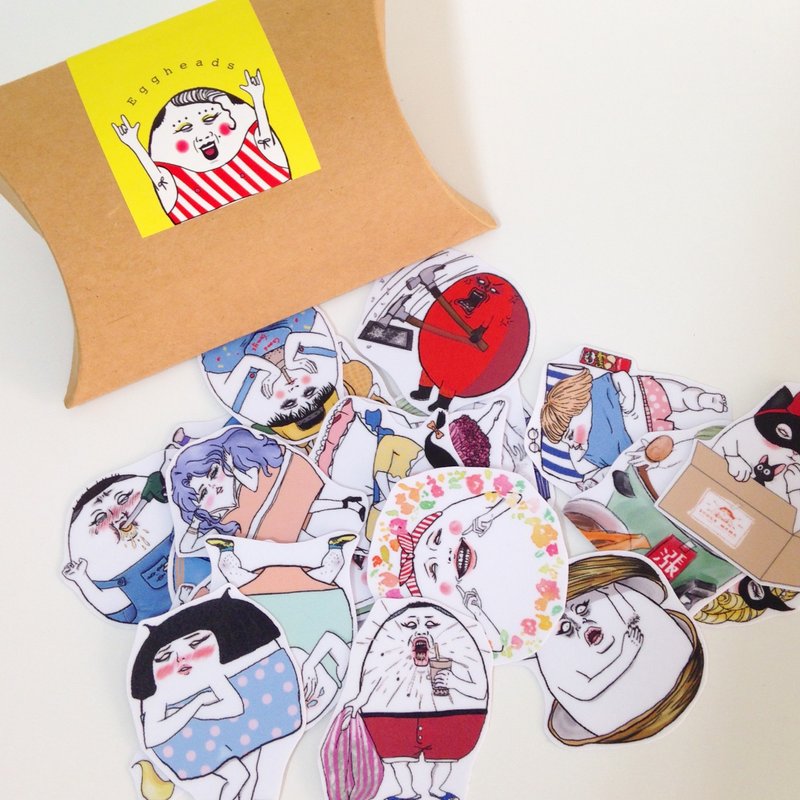 蛋定人生防水贴纸组 30入 - 贴纸 - 纸 多色