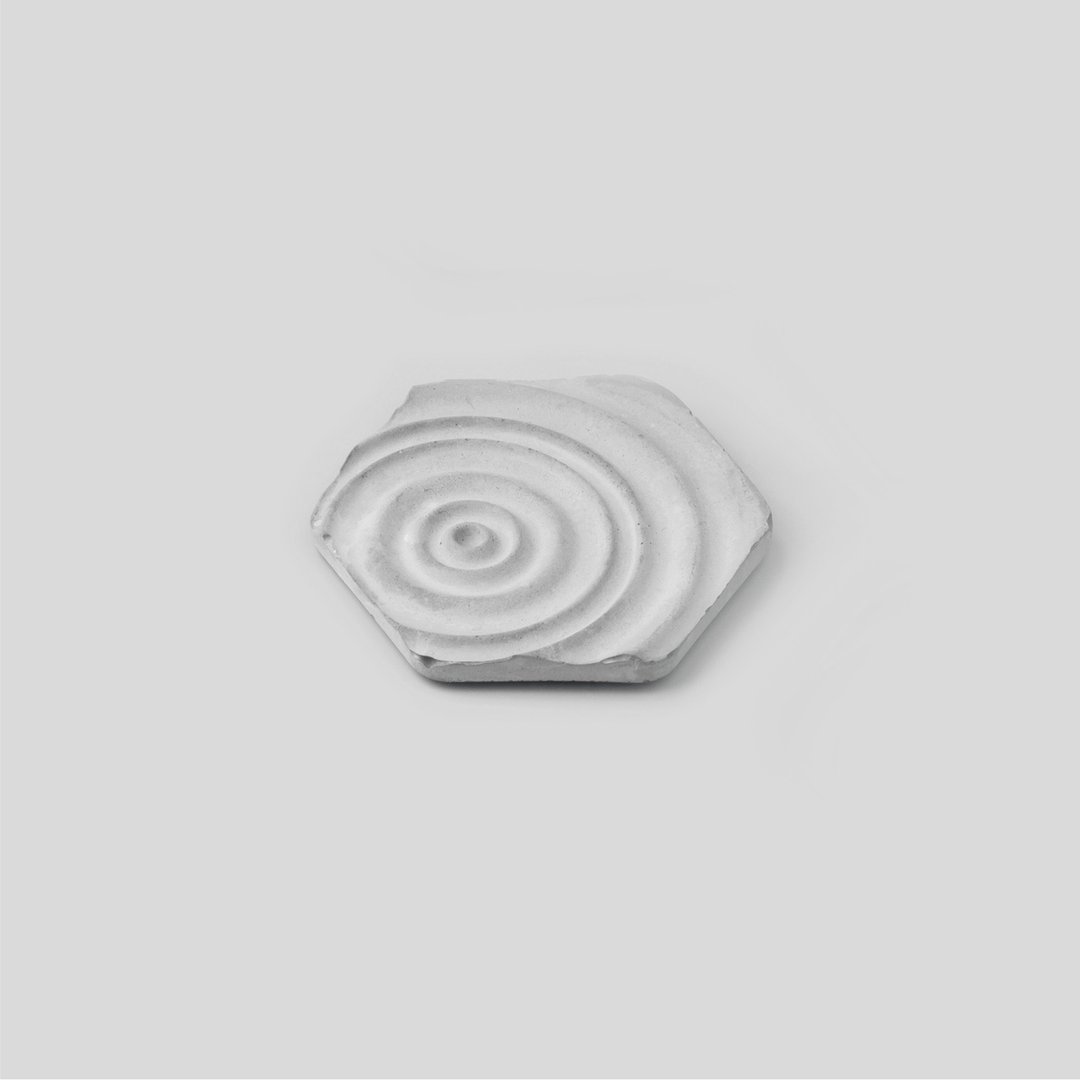 Hex : 1号 圭藻水泥杯垫盖 - 收纳用品 - 水泥 灰色