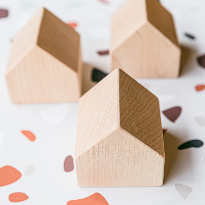 【小房子】好看原木摆饰 可DIY彩绘 - 摆饰 - 木头 卡其色