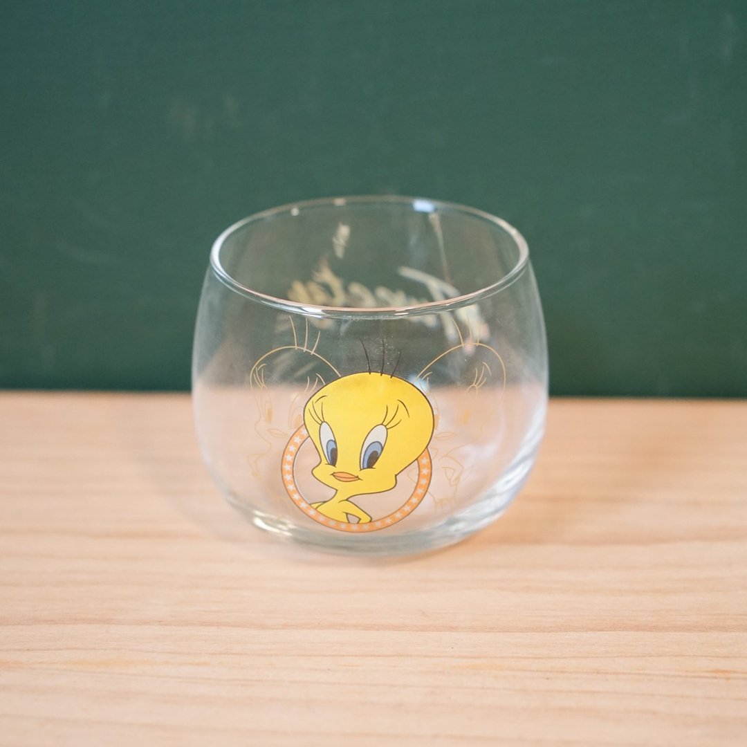 【北极二手杂货】二手 TWEETY 翠迪鸟 小玻璃杯 - 其他杯子 - 其他材质 黄色