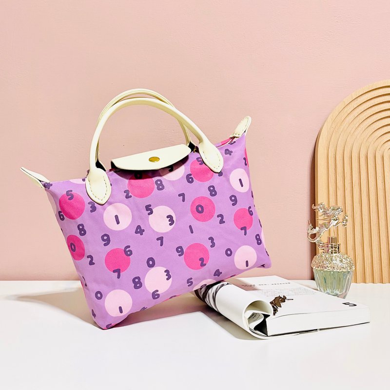 精致手工饺子包 中号 防泼水 /单肩包/斜跨包/手提包 - 侧背包/斜挎包 - 防水材质 紫色