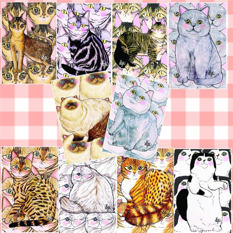 明信片系列23 - 卡片/明信片 - 纸 蓝色