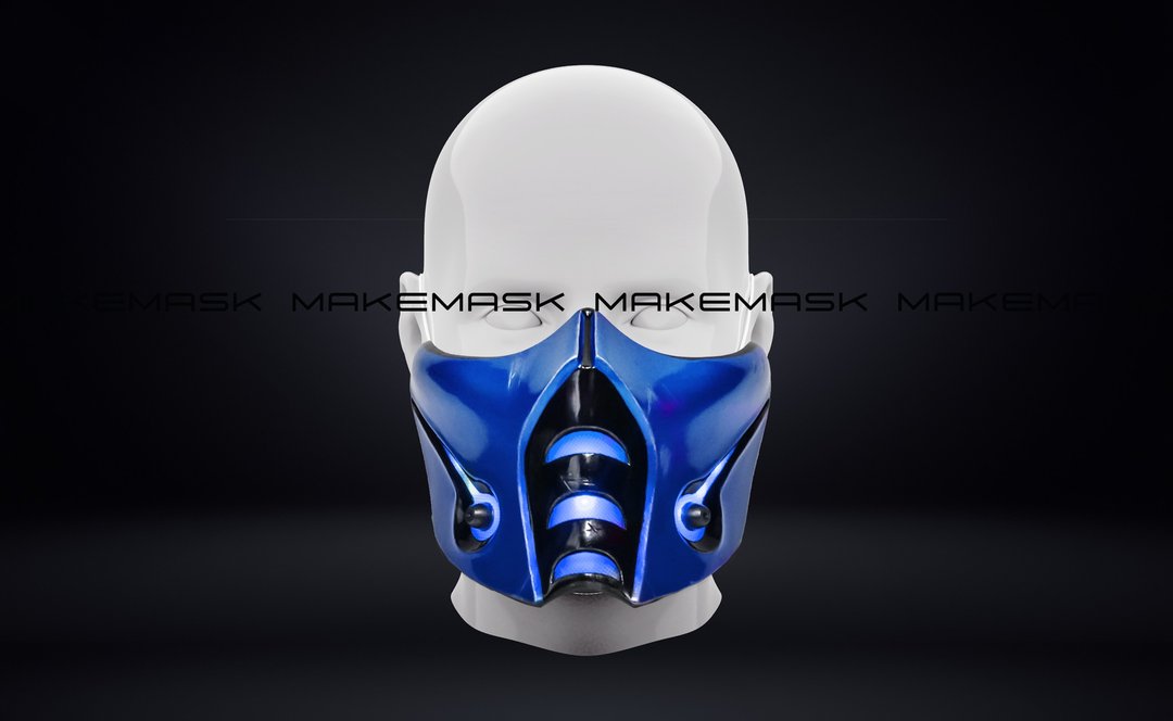 Mortal kombat Ninja Mask Sub-Zero - 口罩 - 塑料 蓝色