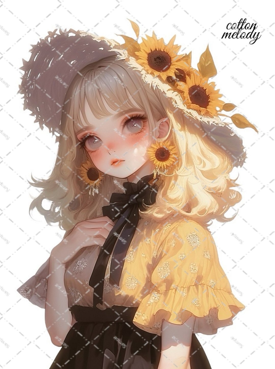original sticker no.2370 人物贴纸 原创贴纸 原创人物贴纸 装饰贴纸 cotton melody - 贴纸 - 纸 