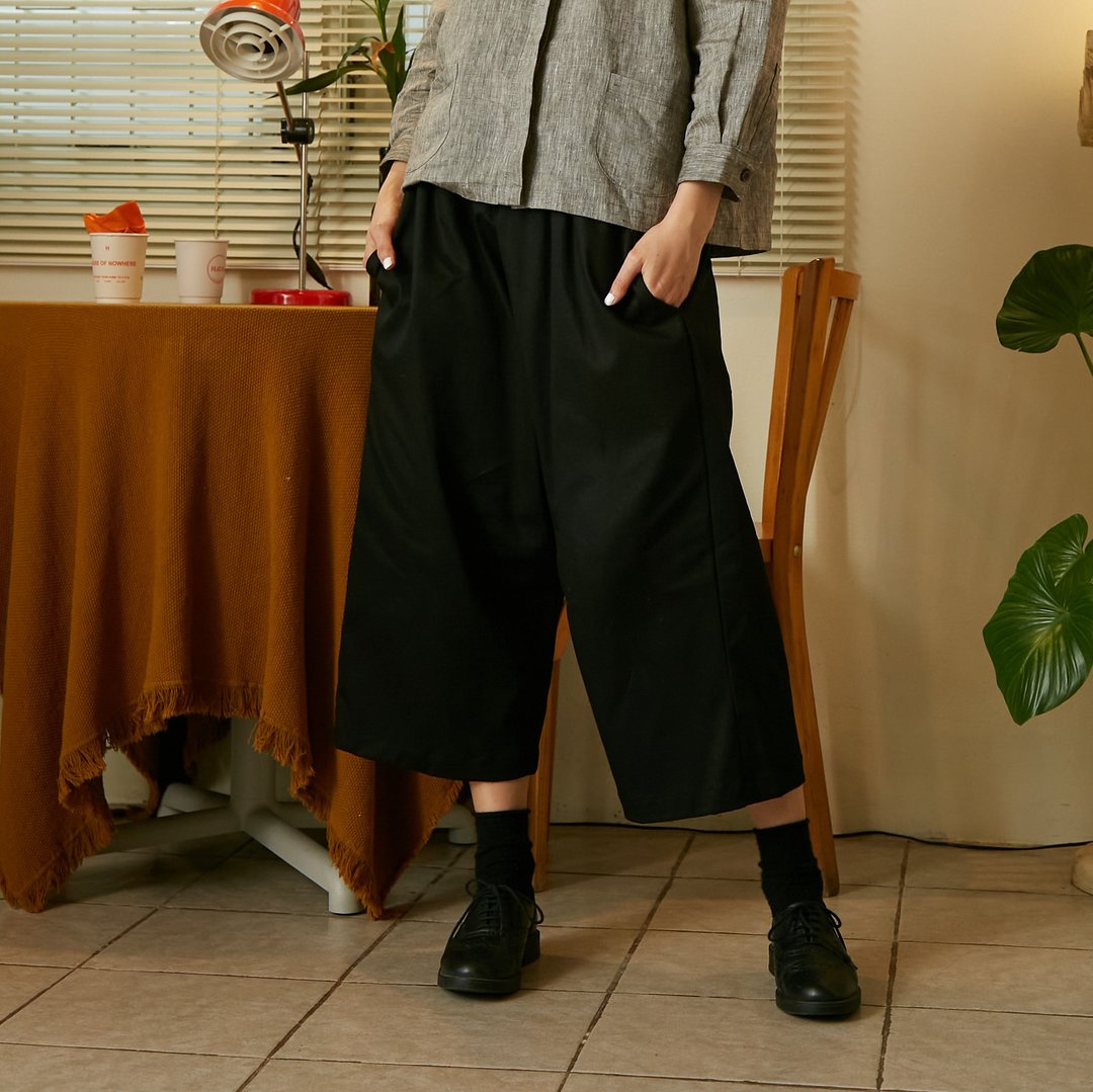 Unisex Loose Pant - Black - 中性裤装 - 棉 黑色
