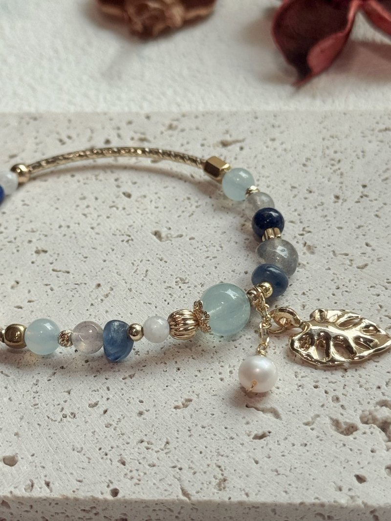 AZ 海蓝宝蓝晶石手链 静心之蓝・智慧 - 手链/手环 - 宝石 