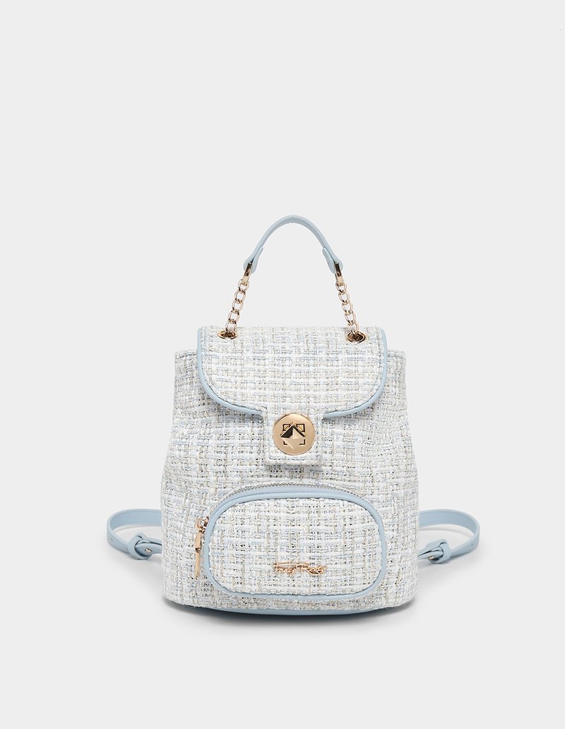 Just Fancy 毛呢后背包 - 侧背包/斜挎包 - 其他材质 蓝色