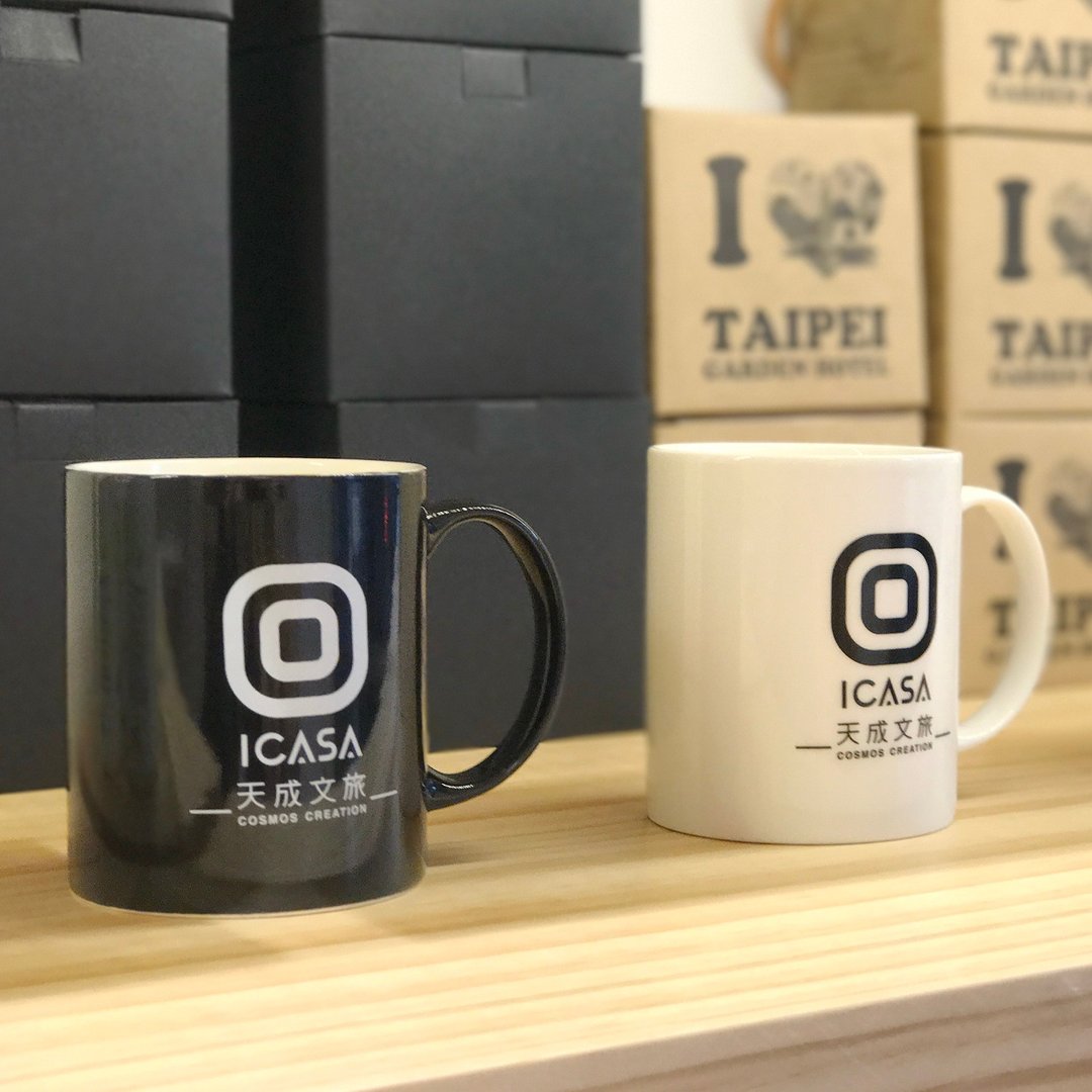 天成文旅-回行旅Logo 马克杯-黑色 - 咖啡杯/马克杯 - 瓷 
