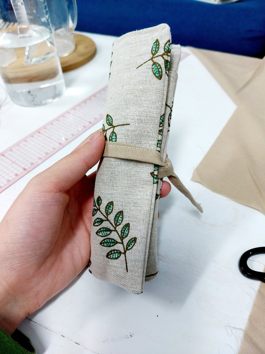 刷套-手冲咖啡手摇磨豆机刷具套 - 收纳用品 - 棉 卡其色
