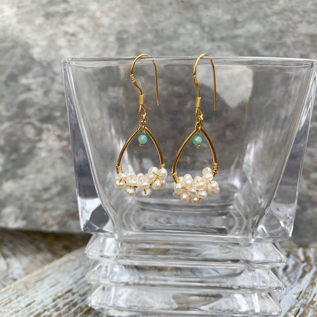 Ore Jewelry_淡水珍珠_耳环_ear ring_pearl - 耳环/耳夹 - 珍珠 