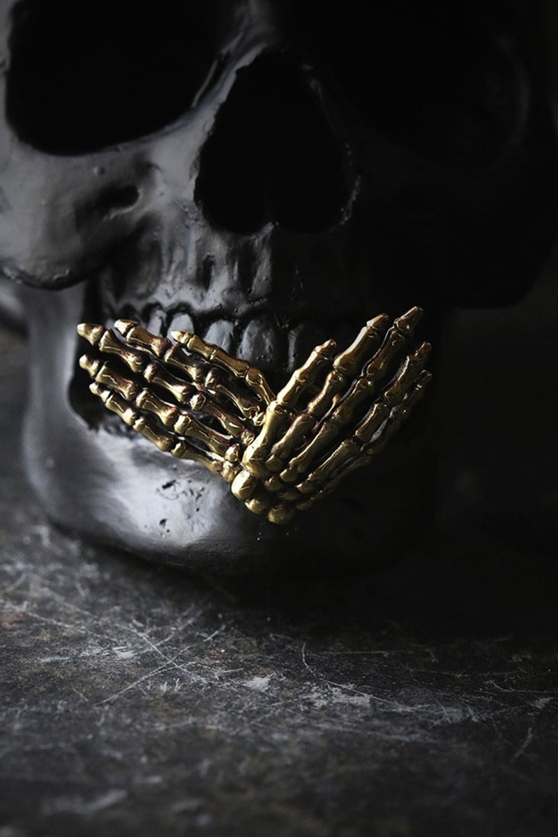 Hand Skeleton Cufflinks. - 袖扣 - 其他金属 