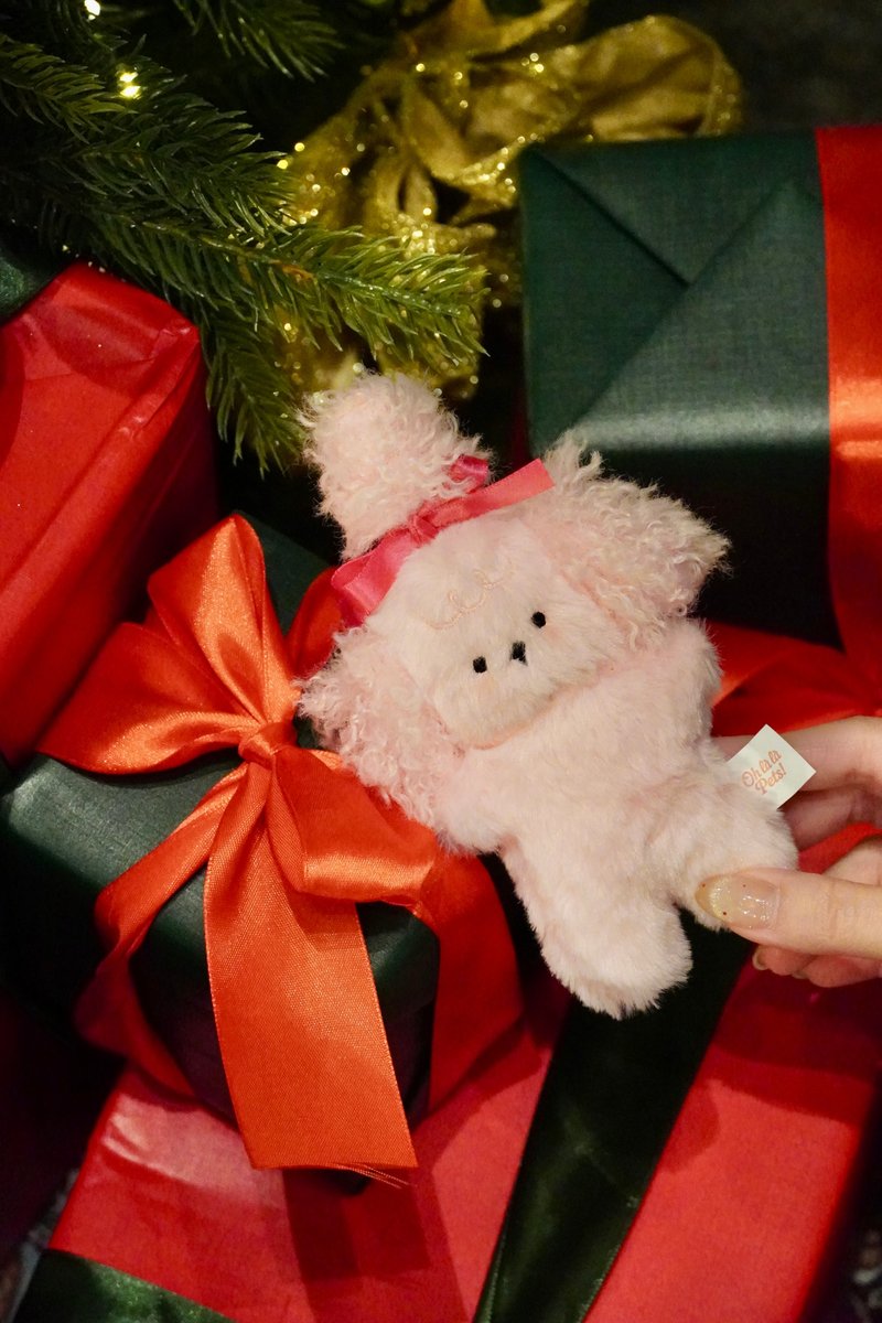 Oh là là Pets! ChuChu粉萌毛绒娃娃吊饰 - 玩偶/公仔 - 聚酯纤维 粉红色