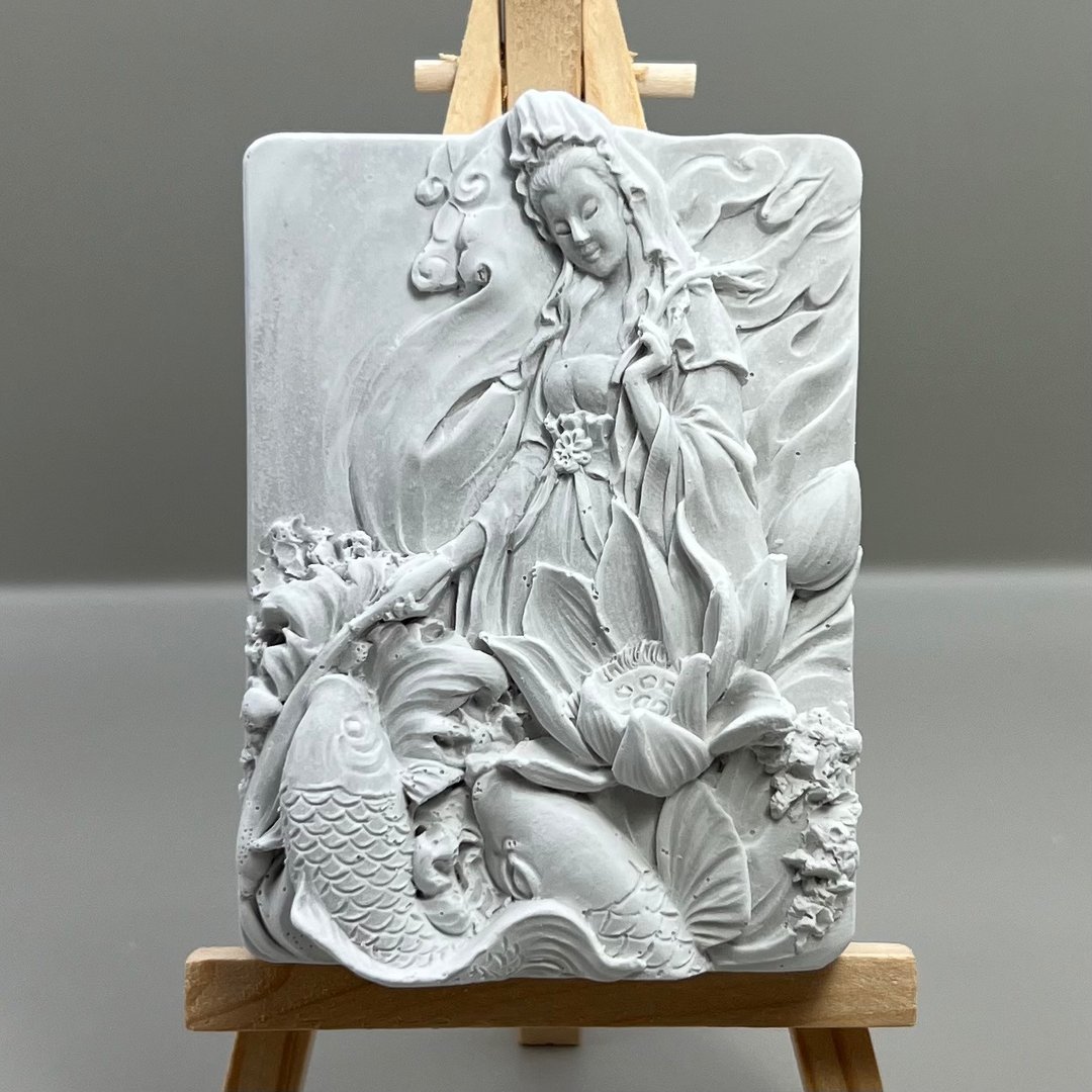 清水模软装设计 佛像摆饰(十二) 香氛摆件 水泥软装 附木架 - 摆饰 - 水泥 灰色