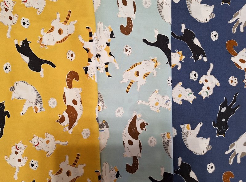 医护双层手术帽、工作帽、烘培帽  慵懒猫儿浅蓝色款 薄棉款 - 帽子 - 棉．麻 多色