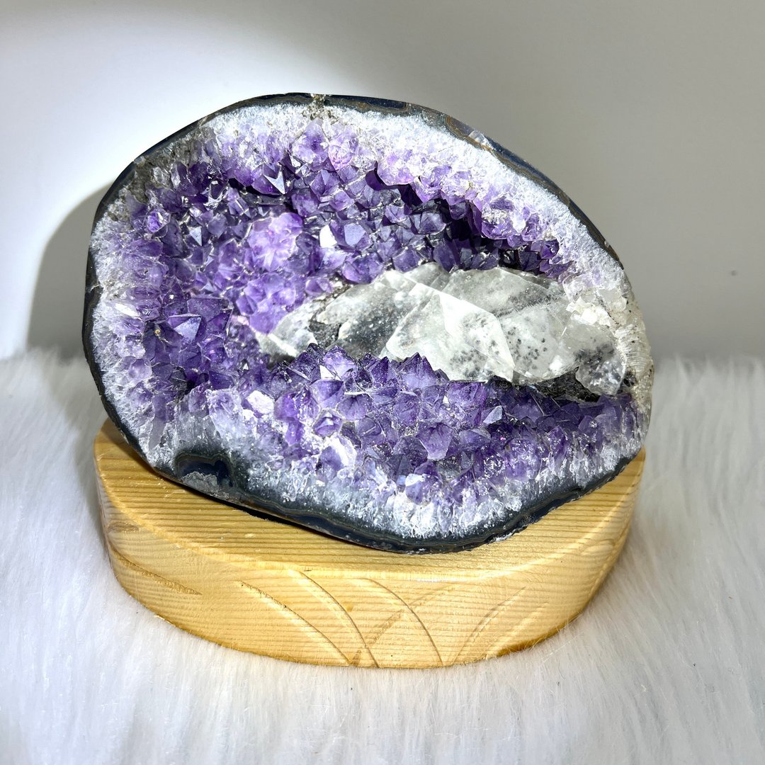 帝王紫晶钱袋子连订造底座 | 水晶 | 水晶摆件 - 摆饰 - 水晶 紫色