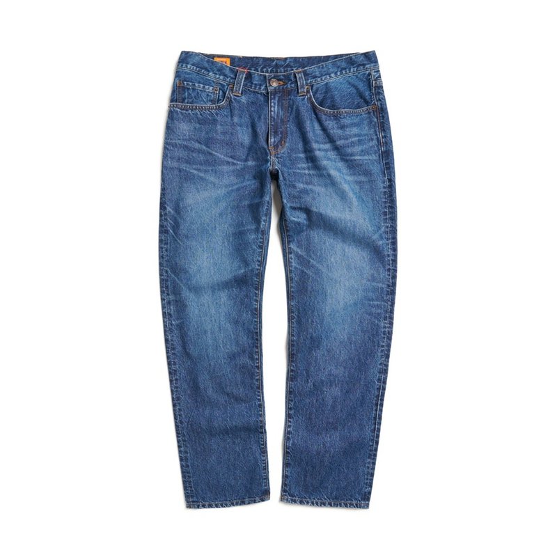 EDWIN 男款 F03 标准丹宁直筒裤 (中古蓝) - 男士长裤 - 棉．麻 蓝色