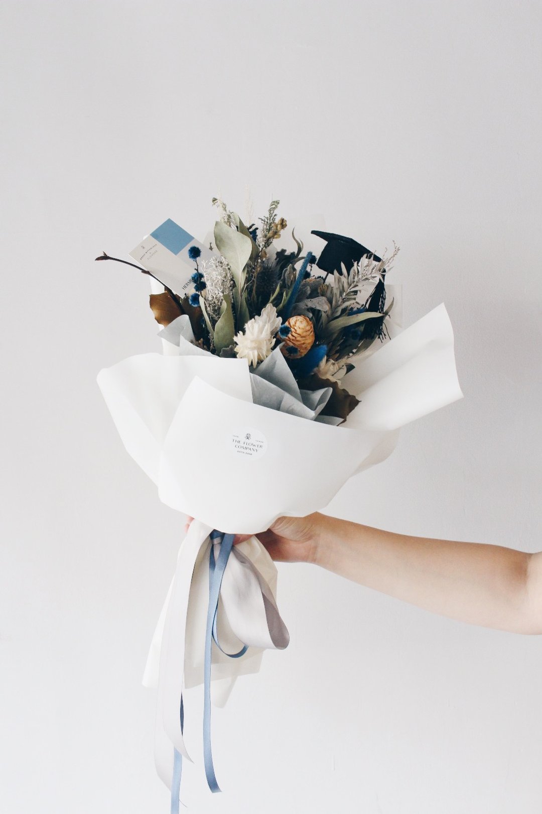 Bouquet【信使之神Hermes】毕业 毕业礼物 干燥花 花束 毕业花束 - 干燥花/捧花 - 植物．花 蓝色