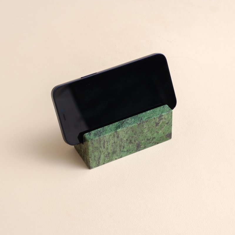 大理石名片座/手机座  (台湾蛇纹石) - 摆饰 - 石头 绿色