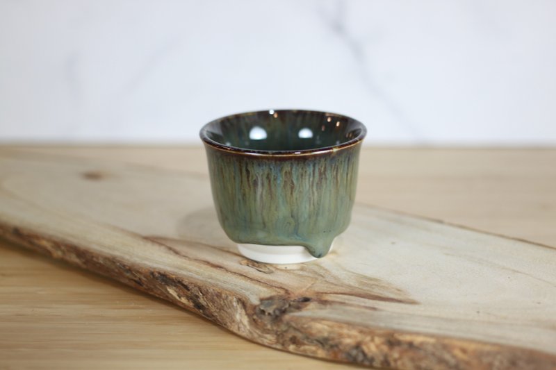 【送礼好物】60ml 天目釉 日式手工小茶杯 叶政豪作品 - 茶具/茶杯 - 瓷 