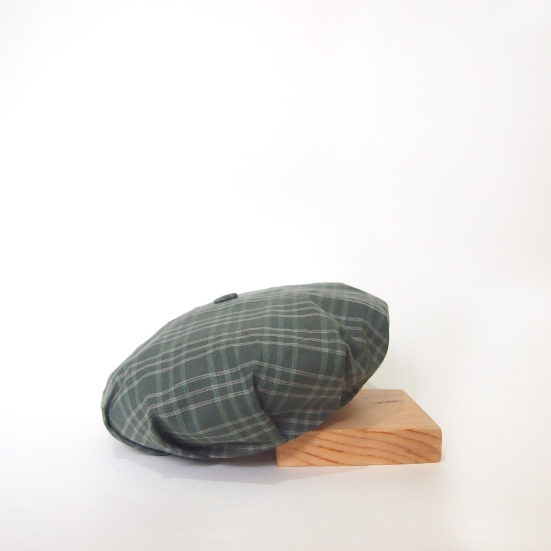 Summer Pleated Beret 双面贝雷帽 | 香港手造 - 帽子 - 棉 蓝色