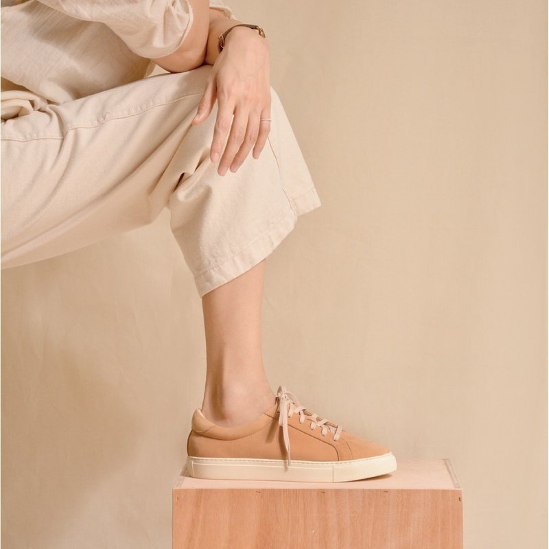 波鞋 N11奶茶 - 女款运动鞋/球鞋 - 真皮 卡其色