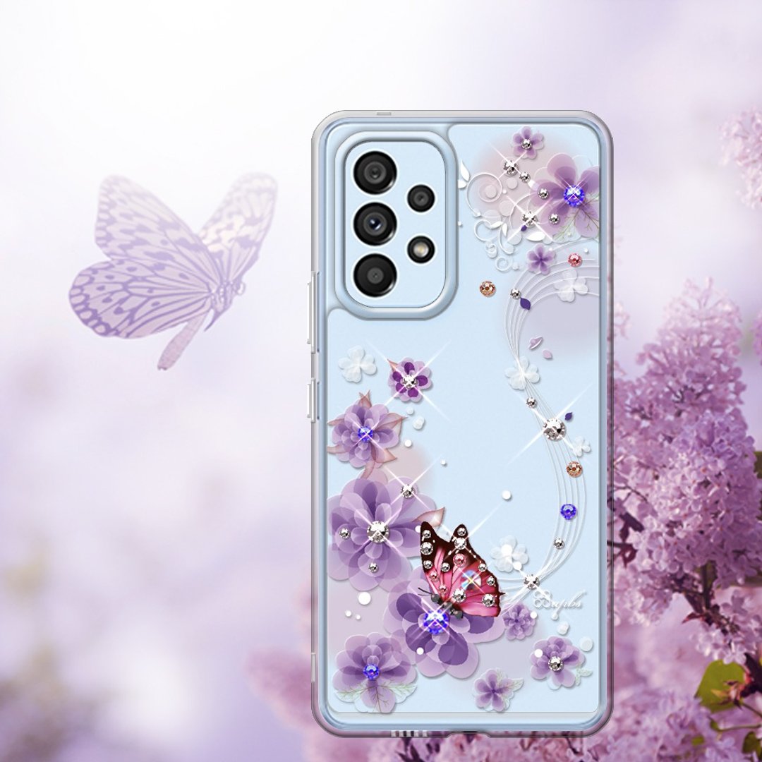 Samsung Galaxy A53 5G 防震双料水晶彩钻手机壳-迷情蝶恋 - 手机壳/手机套 - 其他材质 多色