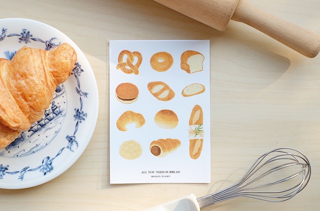 Sticker A6 (BREAD) - 贴纸 - 防水材质 