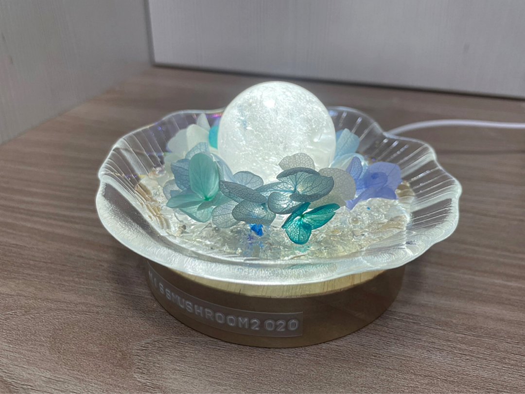 现货 | 白晶珍珠贝壳小明灯 | 水晶 | 居家灯饰 - 摆饰 - 水晶 蓝色