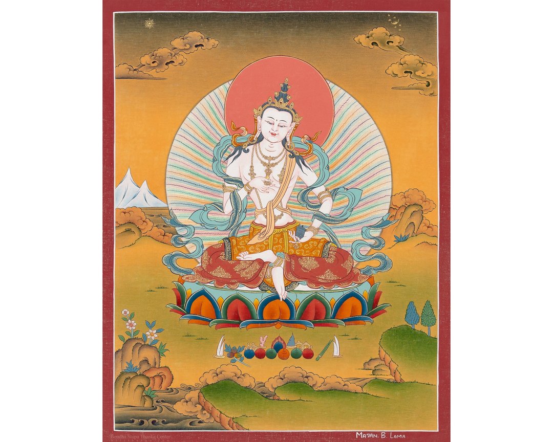 传统金刚萨埵唐卡艺术 - 墙贴/壁贴 - 其他材质 多色
