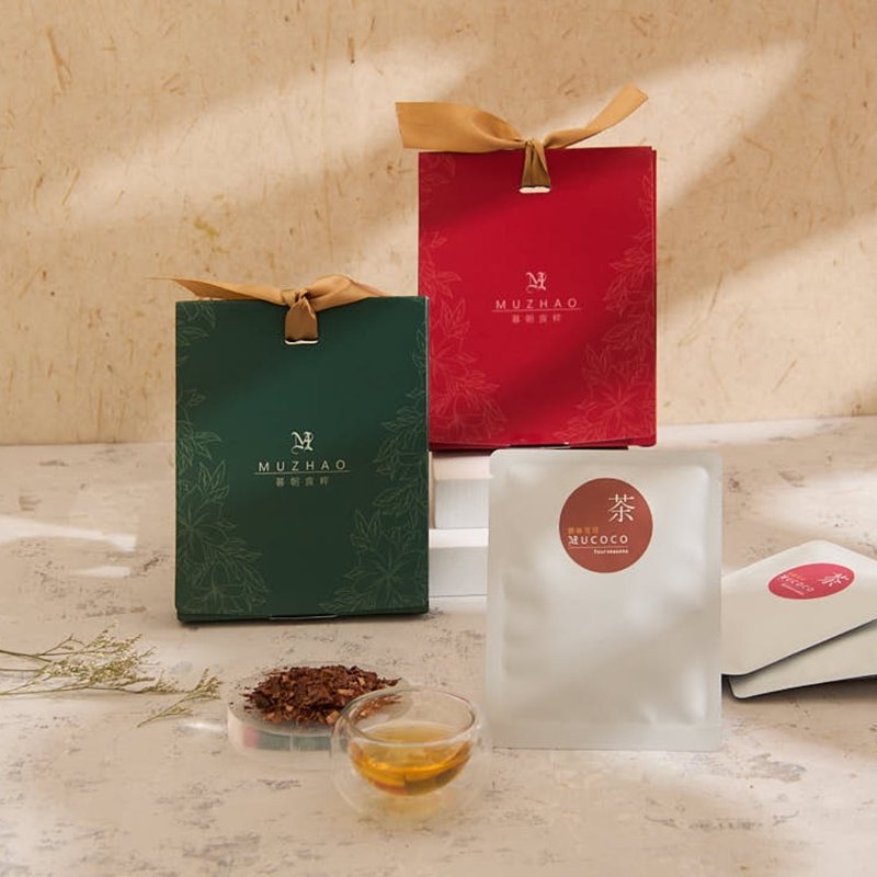 【婚礼小物首选】可可茶小礼袋 X 60组 | 100% 屏东原料 低卡 - 茶 - 新鲜食材 红色