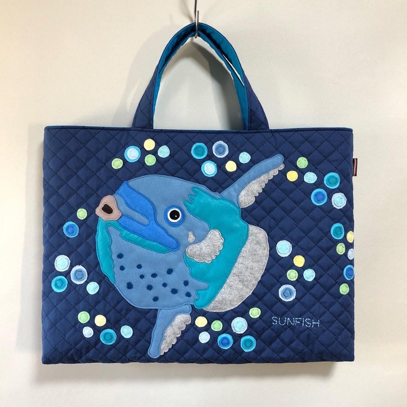 Picture book bag lesson bag Sunfish - 儿童绘本/图书 - 棉．麻 蓝色