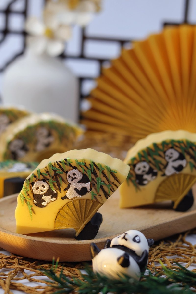 竹林熊猫国宝扇形手工皂 - 肥皂/手工皂 - 其他材质 绿色