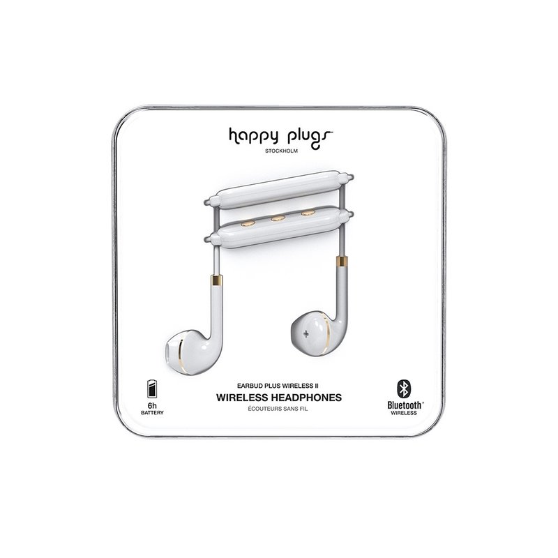 HAPPY PLUGS EARBUD PLUS WIRELESS II 极致耳塞式蓝牙耳机-白金 - 耳机 - 塑料 白色