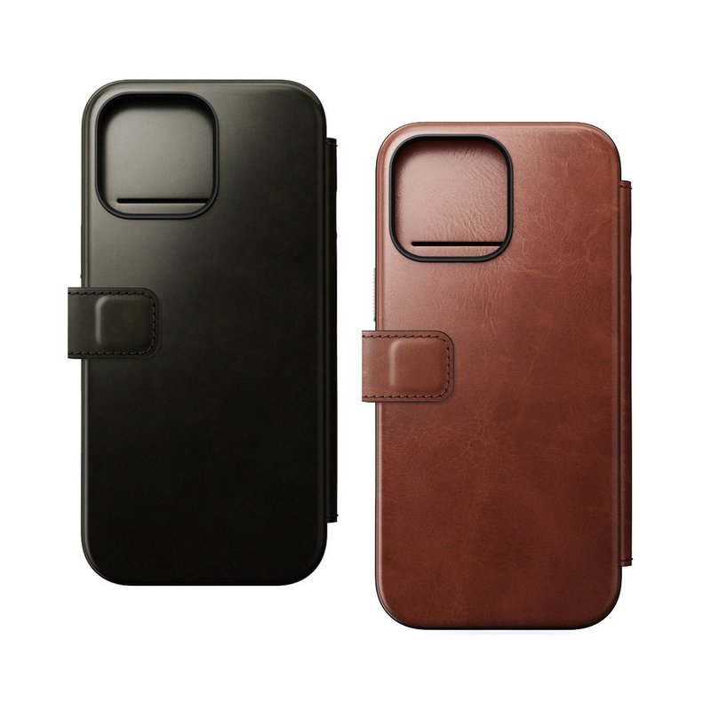 【NOMAD】摩登Horween皮革保护套-iPhone 16 Pro(6.3) - 手机壳/手机套 - 真皮 绿色
